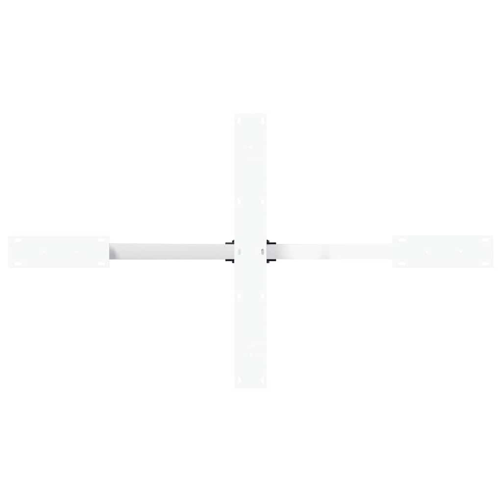 Gamba per Tavolo da Pranzo a Forma di Ragno Bianca 120x68x(72-73) cm Acciaio - homemem39