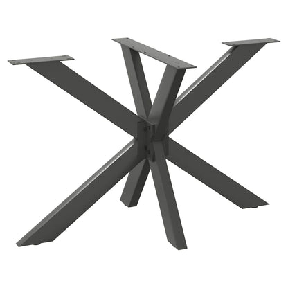 Gamba per Tavolo da Pranzo a Ragno Antracite 120x68x(72-73) cm