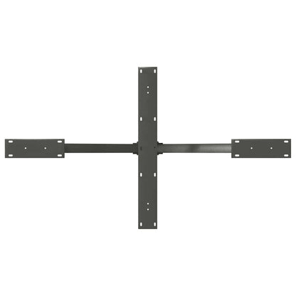 Gamba per Tavolo da Pranzo a Forma di Ragno Antracite 120x68x(72-73) cm Acciaio - homemem39