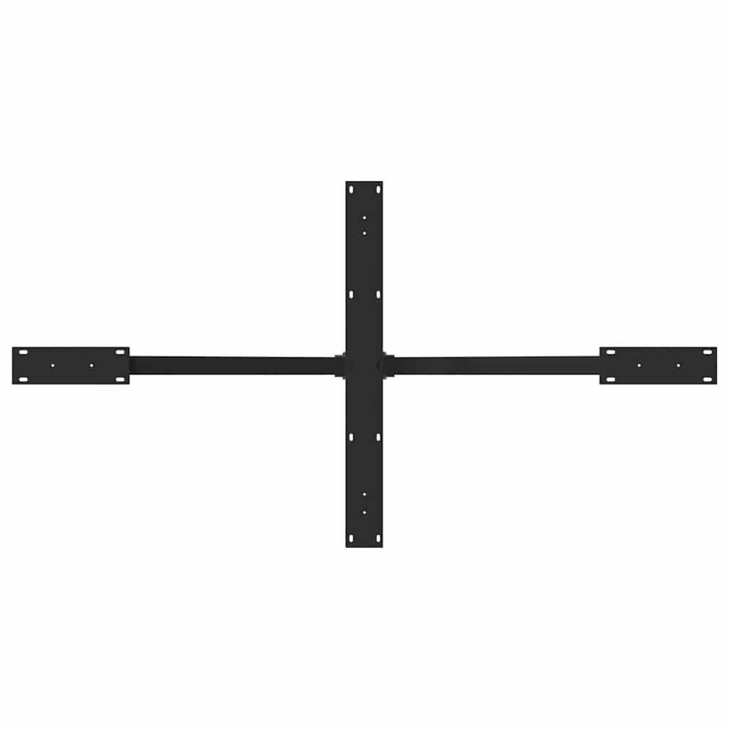 Gamba per Tavolo da Pranzo a Forma di Ragno Nero 150x78x(72-73) cm Acciaio | homemem39