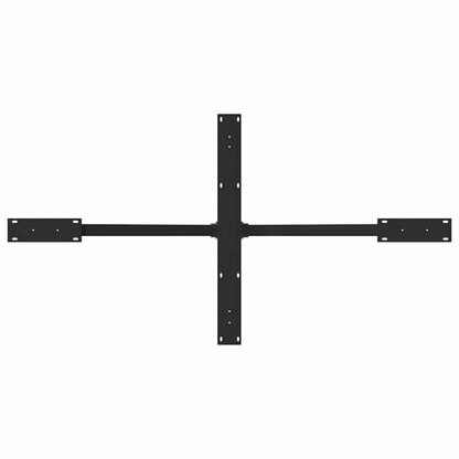 Gamba per Tavolo da Pranzo a Forma di Ragno Nero 150x78x(72-73) cm Acciaio | homemem39