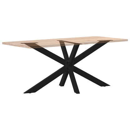Gamba per Tavolo da Pranzo a Forma di Ragno Nero 150x78x(72-73) cm Acciaio | homemem39