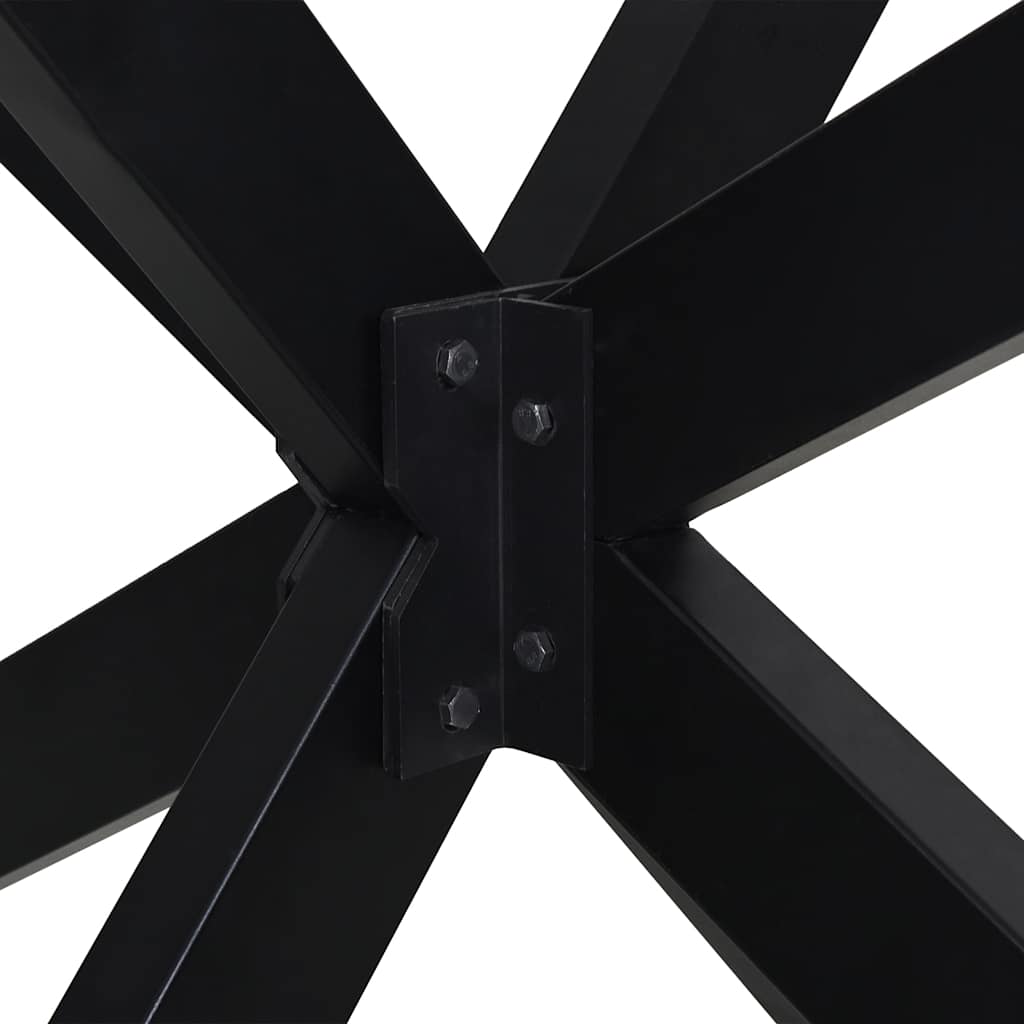 Gamba per Tavolo da Pranzo a Forma di Ragno Nero 150x78x(72-73) cm Acciaio | homemem39