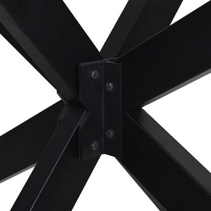 Gamba per Tavolo da Pranzo a Forma di Ragno Nero 150x78x(72-73) cm Acciaio | homemem39