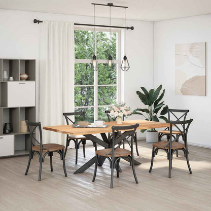 Gamba per Tavolo da Pranzo a Forma di Ragno Antracite 150x78x(72-73) cm Acciaio | homemem39