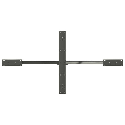 Gamba per Tavolo da Pranzo a Forma di Ragno Antracite 150x78x(72-73) cm Acciaio | homemem39