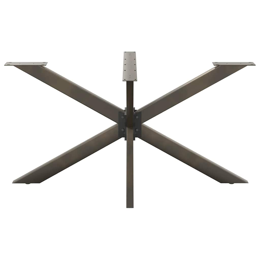 Gamba per Tavolo da Pranzo a Forma di Ragno Nero 150x78x(72-73) cm Acciaio