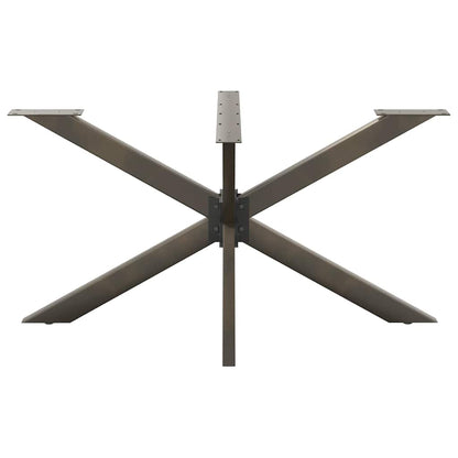 Gamba per Tavolo da Pranzo a Forma di Ragno Nero 150x78x(72-73) cm Acciaio