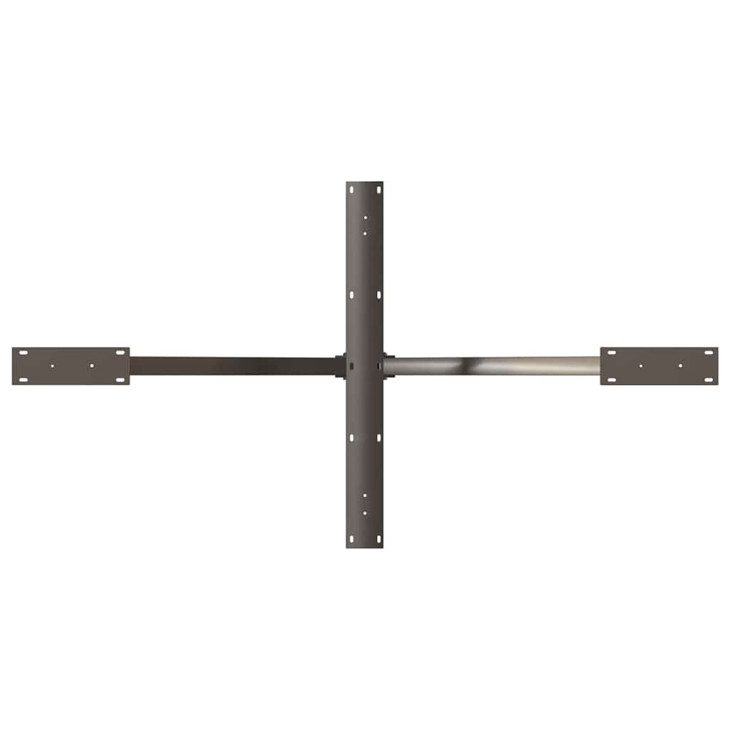 Gamba per Tavolo da Pranzo a Forma di Ragno Nero 150x78x(72-73) cm Acciaio