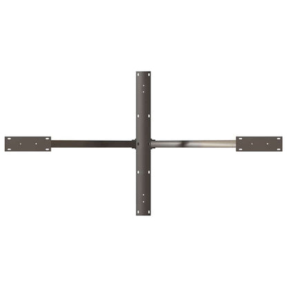 Gamba per Tavolo da Pranzo a Forma di Ragno Nero 150x78x(72-73) cm Acciaio