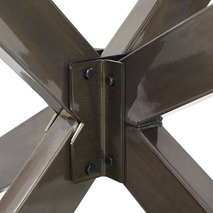 Gamba per Tavolo da Pranzo a Forma di Ragno Nero 150x78x(72-73) cm Acciaio