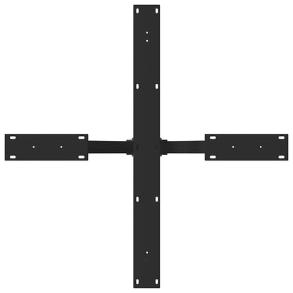 Gamba per Tavolo da Pranzo a Forma di Ragno Nero 85x85x(72-73) cm Acciaio