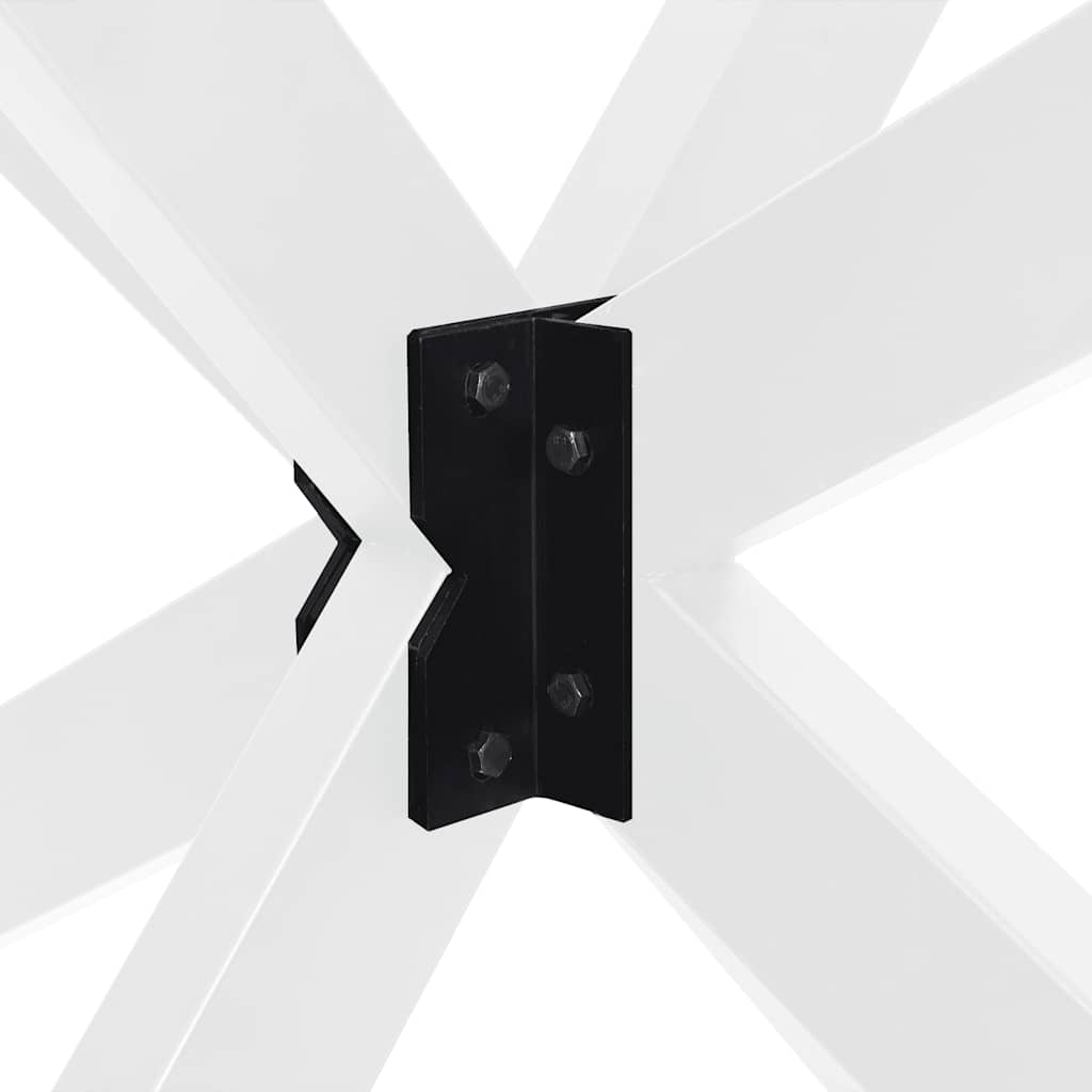 Gamba per Tavolo da Pranzo a Forma di Ragno Bianca 85x85x(72-73) cm in Acciaio - homemem39