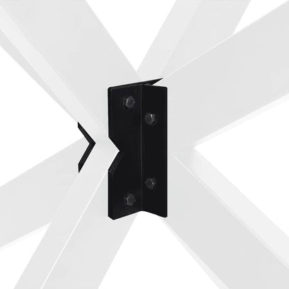 Gamba per Tavolo da Pranzo a Forma di Ragno Bianca 85x85x(72-73) cm in Acciaio - homemem39