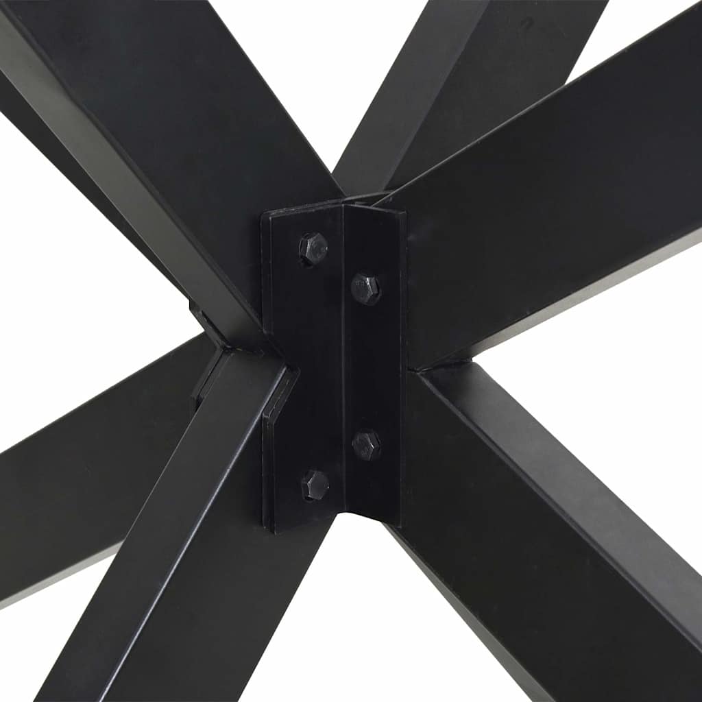 Gamba per Tavolo da Pranzo a Forma di Ragno Antracite 85x85x(72-73) cm Acciaio