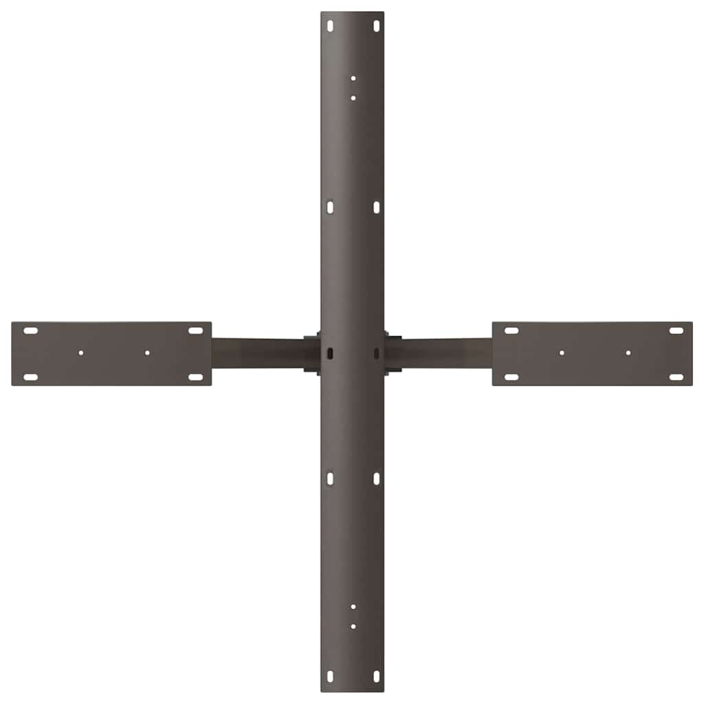 Gamba per Tavolo da Pranzo a Forma di Ragno Nero 85x85x(72-73) cm Acciaio