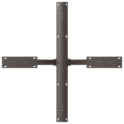 Gamba per Tavolo da Pranzo a Forma di Ragno Nero 85x85x(72-73) cm Acciaio