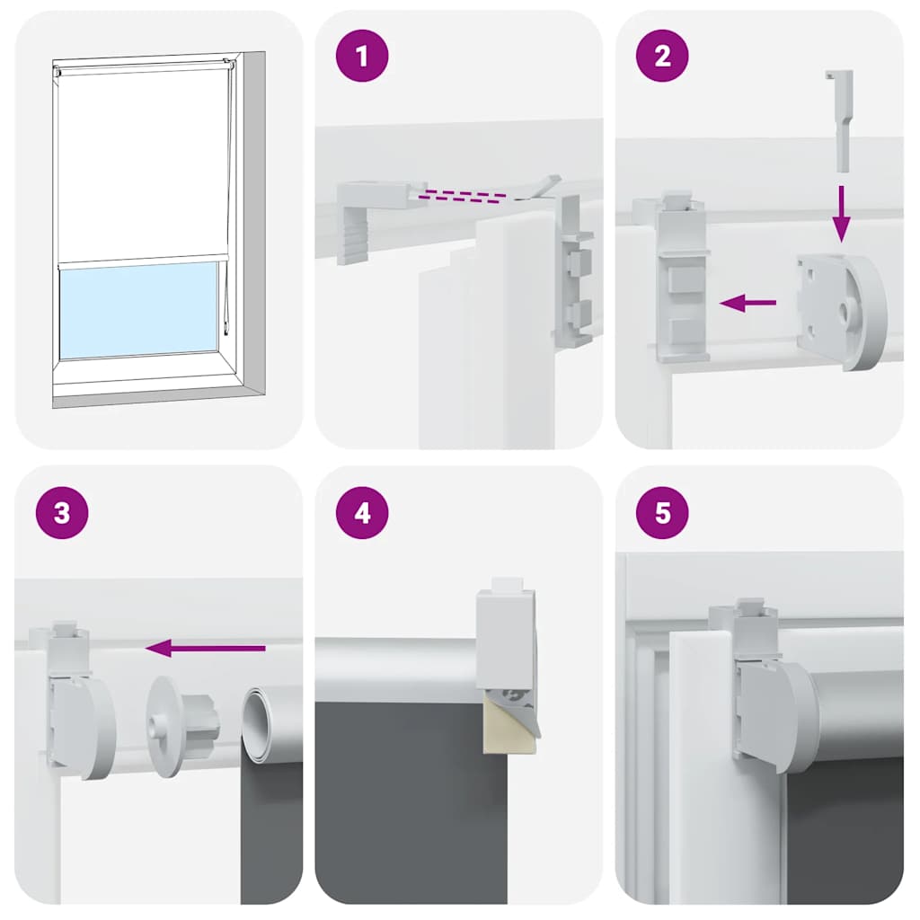 Tenda a Rullo Oscurante 165x210 cm Larghezza Tessuto 161,6 cm | homemem39