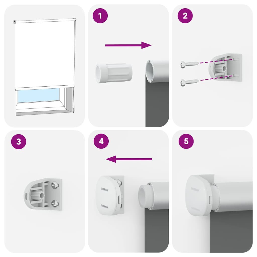 Tenda a Rullo Oscurante 65x150 cm Larghezza Tessuto 60,7 cm