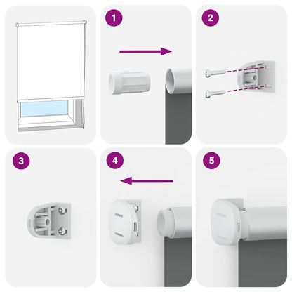 Tenda a Rullo Oscurante 65x150 cm Larghezza Tessuto 60,7 cm