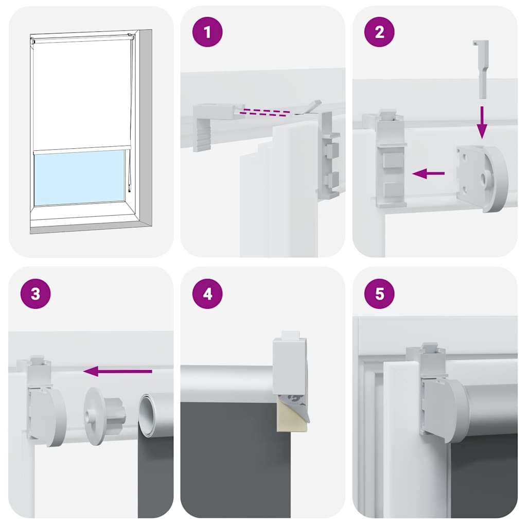 Tenda a Rullo Oscurante 160x150 cm Larghezza Tessuto 156,6 cm | homemem39
