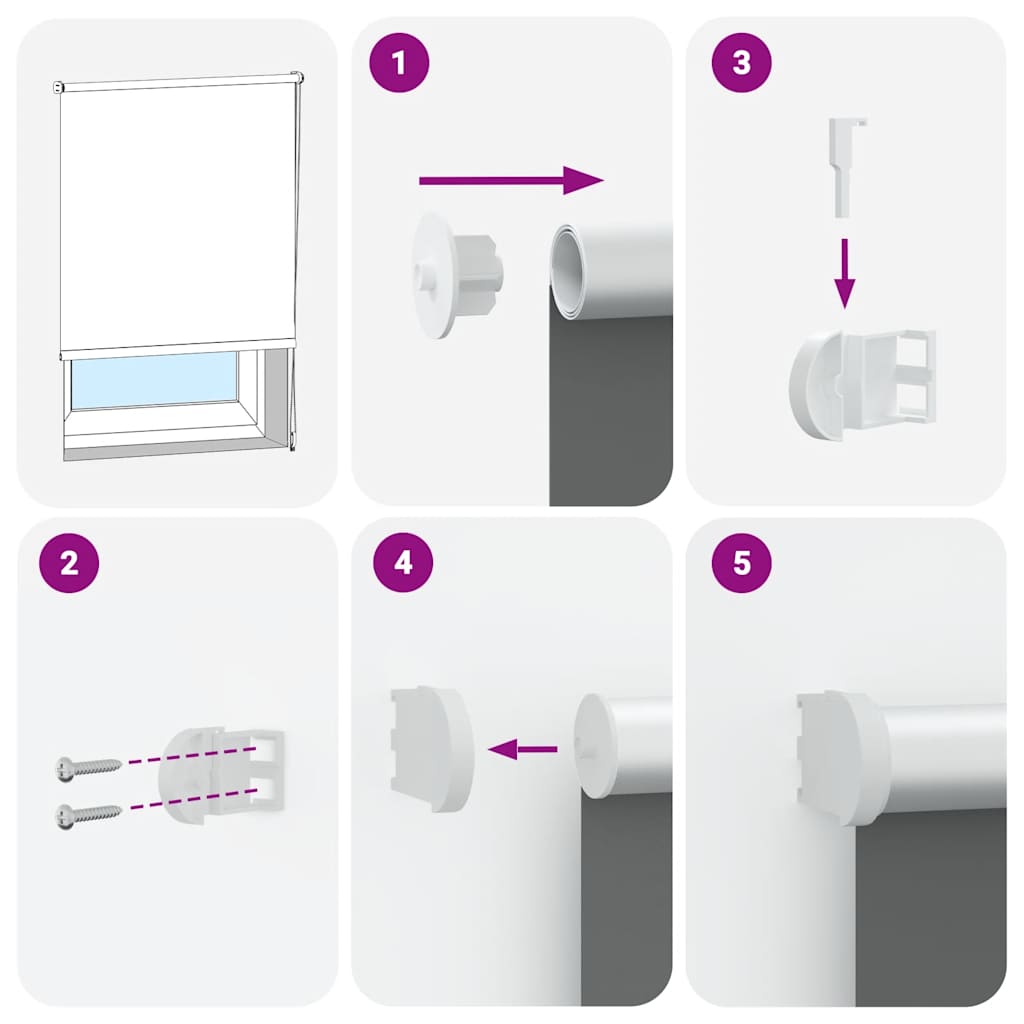 Tenda a Rullo Oscurante 165x150 cm Larghezza Tessuto 161,6 cm - homemem39