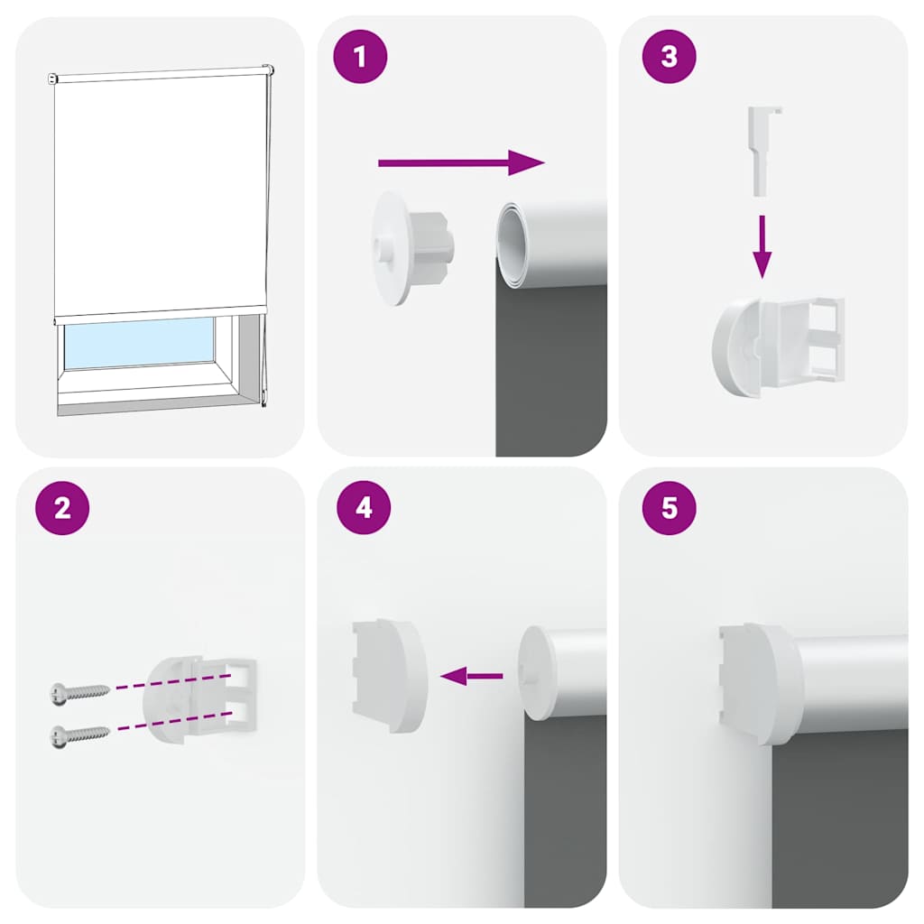 Tenda a Rullo Oscurante 155x210 cm Larghezza Tessuto 151,6 cm | homemem39