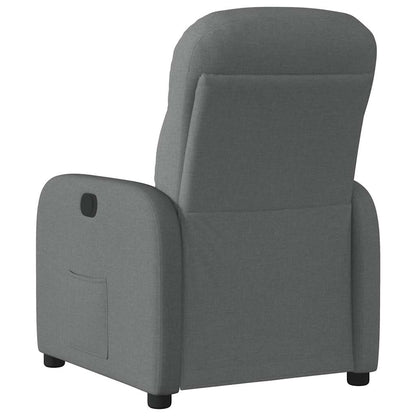 Poltrona Reclinabile in Tessuto Grigio Scuro