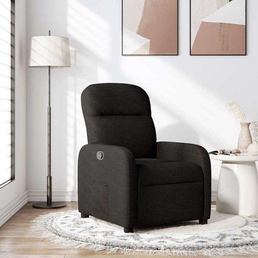 Poltrona Reclinabile in Tessuto Nero | homemem39
