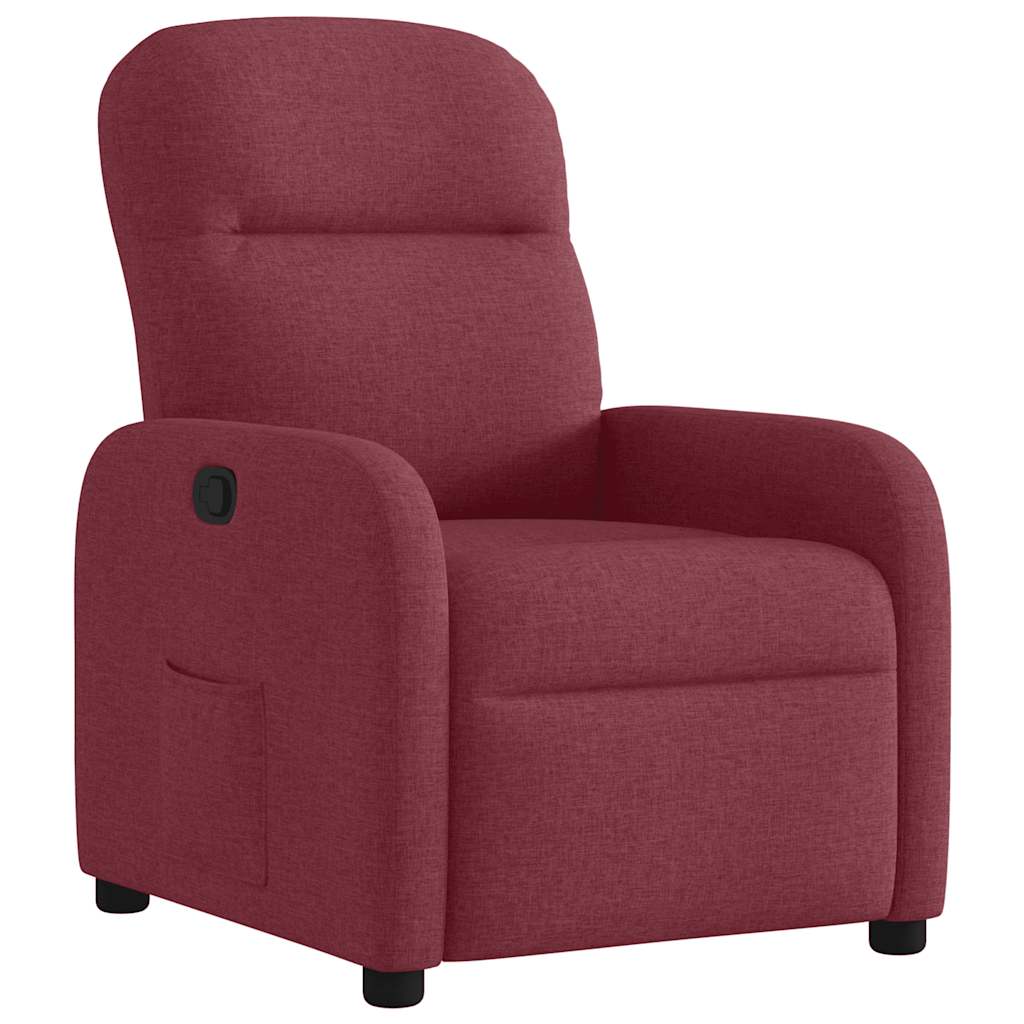 Poltrona Reclinabile in Tessuto Rosso Vino | homemem39