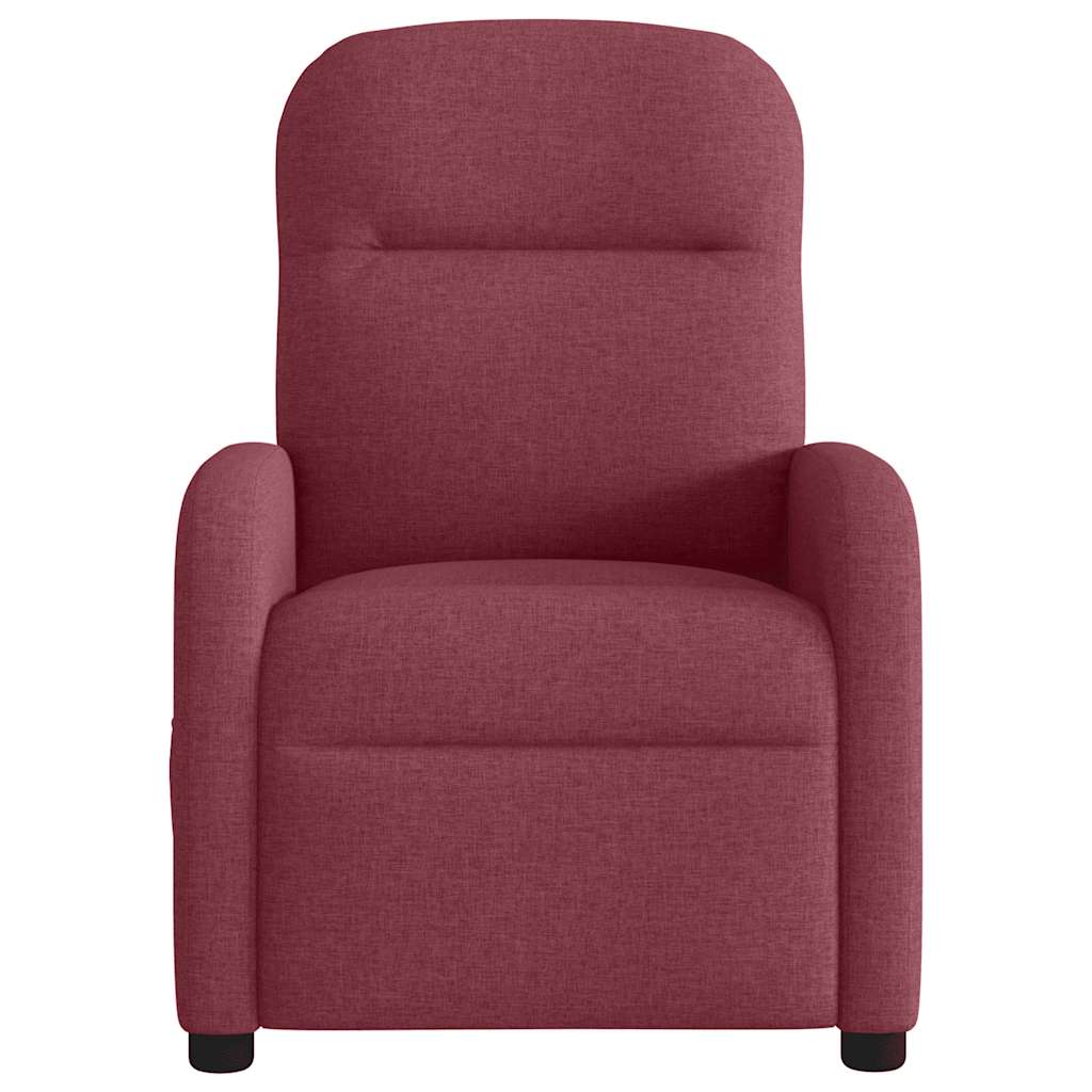 Poltrona Reclinabile in Tessuto Rosso Vino | homemem39