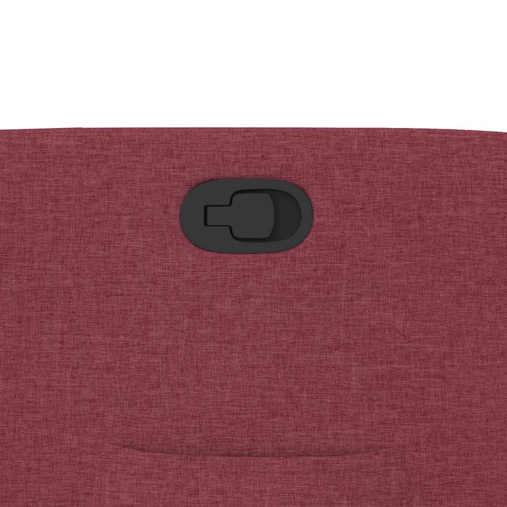 Poltrona Reclinabile in Tessuto Rosso Vino - homemem39