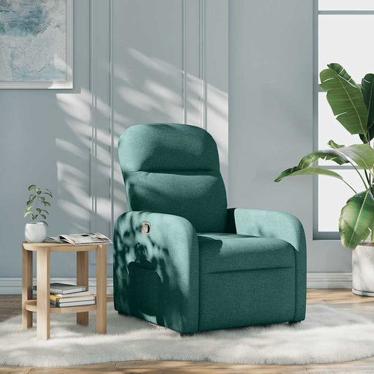Poltrona Reclinabile in Tessuto Verde Scuro