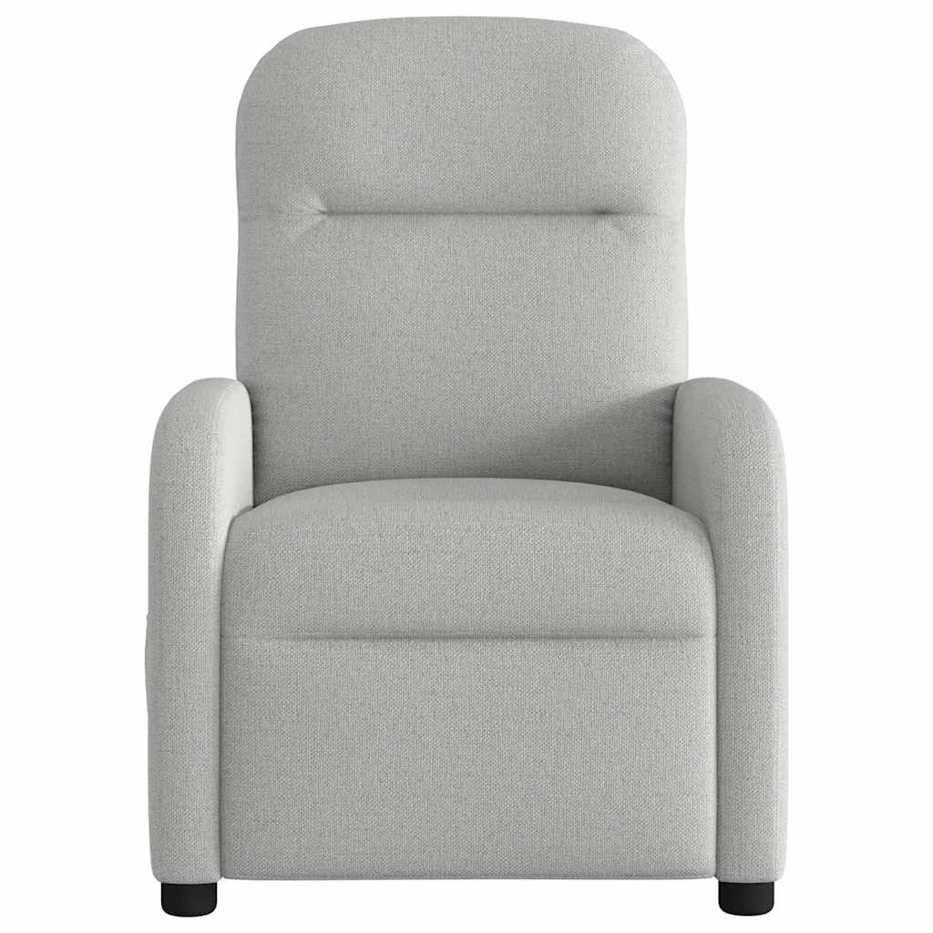 Poltrona Reclinabile in Tessuto Grigio Nuvola