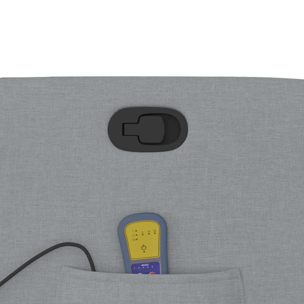 Poltrona Massaggiante Reclinabile Grigio Chiaro in Tessuto - homemem39