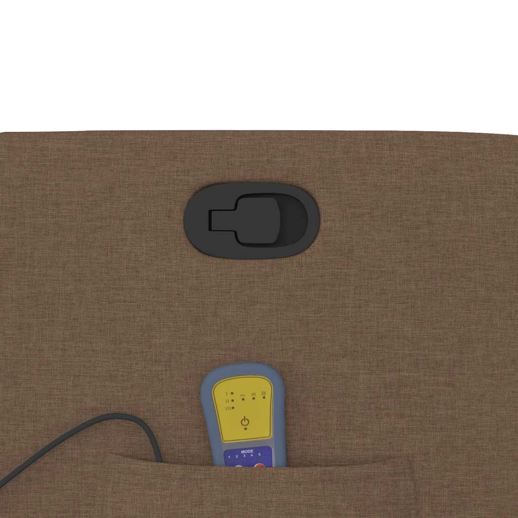 Poltrona Massaggiante Reclinabile Marrone in Tessuto - homemem39