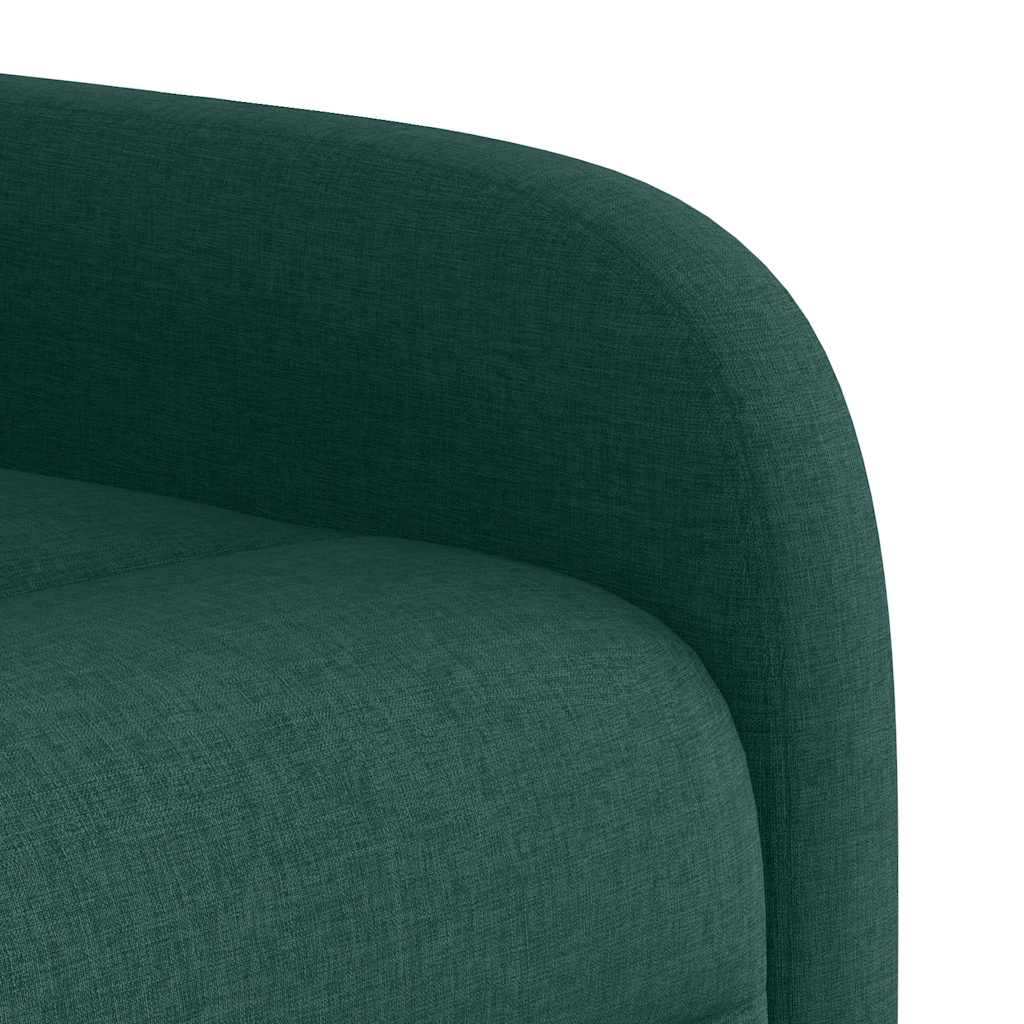 Poltrona Massaggiante Reclinabile Verde Scuro in Tessuto | homemem39
