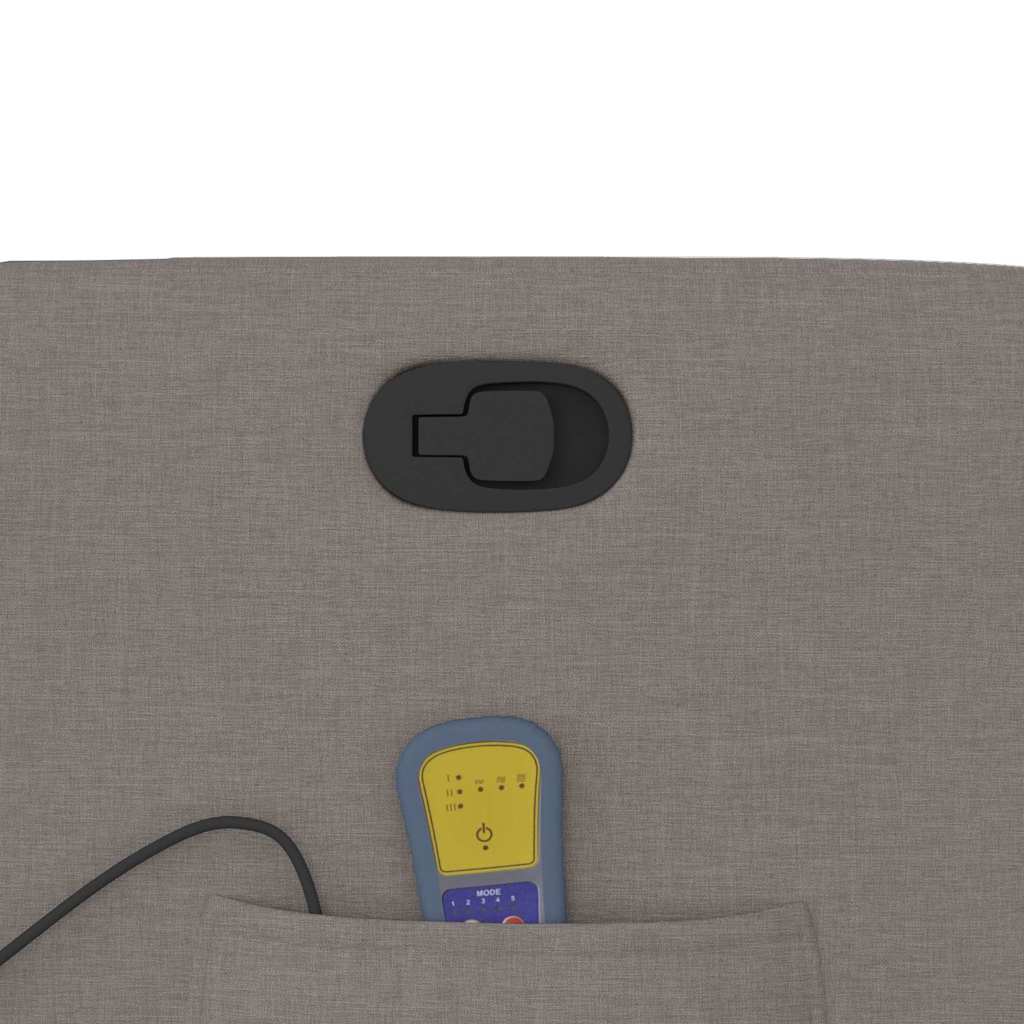 Poltrona Massaggiante Reclinabile Tortora in Tessuto - homemem39