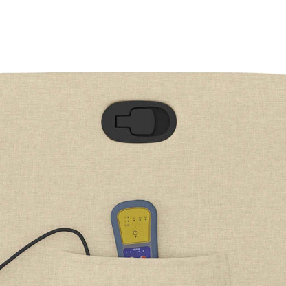 Poltrona Massaggiante Reclinabile Crema in Tessuto - homemem39