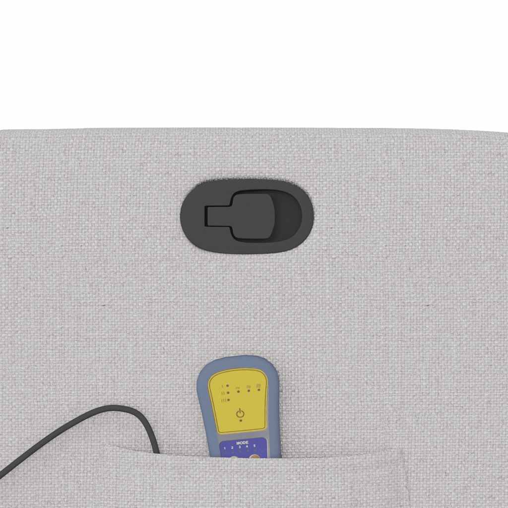 Poltrona Massaggiante Reclinabile Grigio Nuvola in Tessuto - homemem39