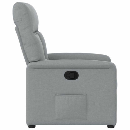 Poltrona Reclinabile in Tessuto Grigio Chiaro
