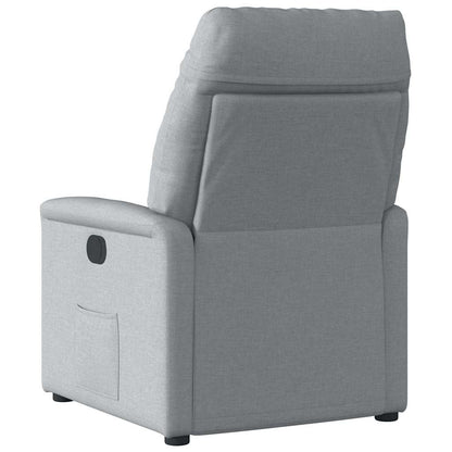 Poltrona Reclinabile in Tessuto Grigio Chiaro