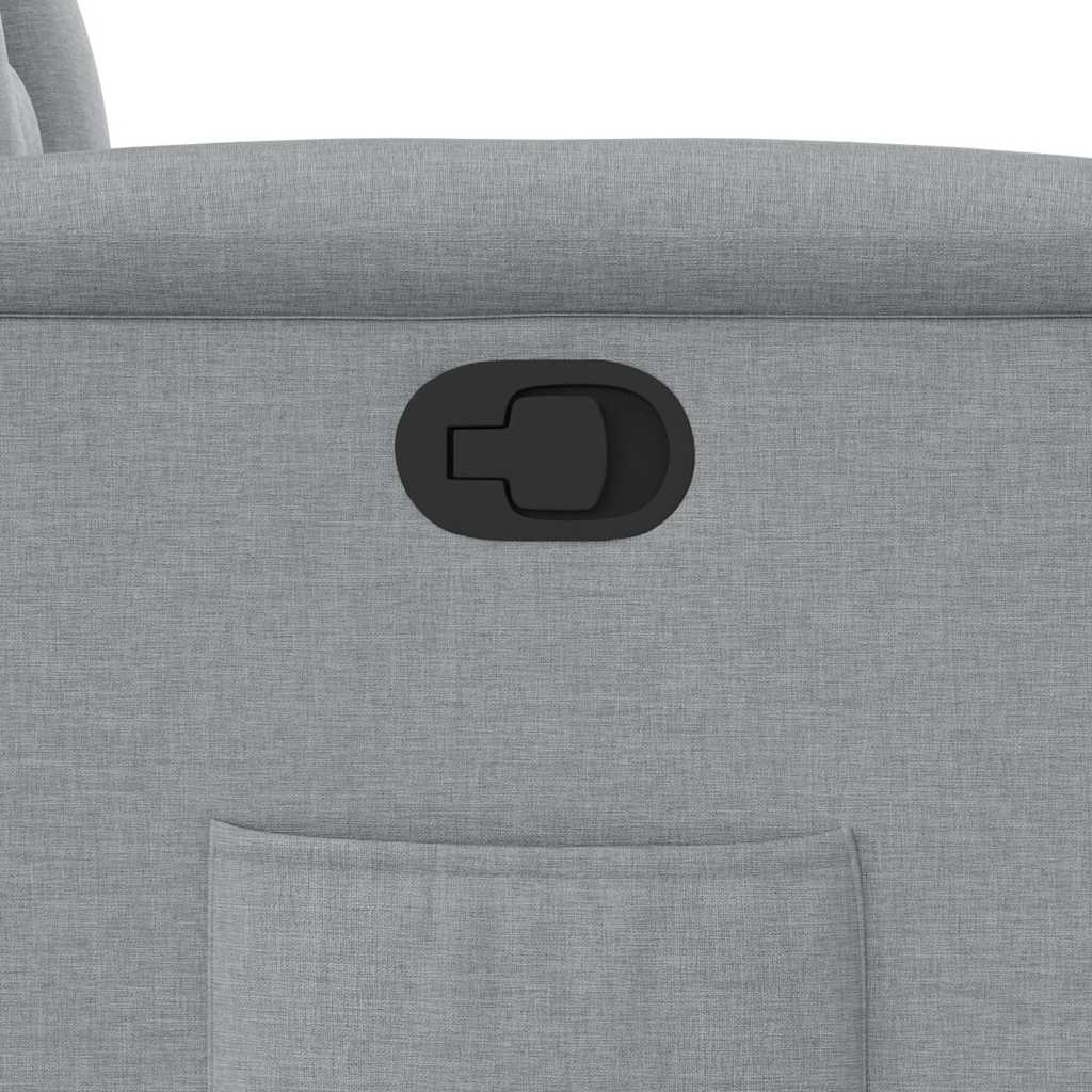 Poltrona Reclinabile in Tessuto Grigio Chiaro