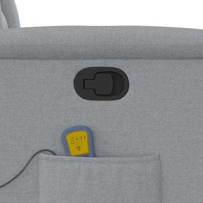 Poltrona Massaggiante Reclinabile Grigio Chiaro in Tessuto - homemem39