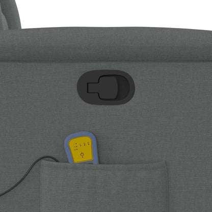 Poltrona Massaggiante Reclinabile Grigio Scuro in Tessuto - homemem39
