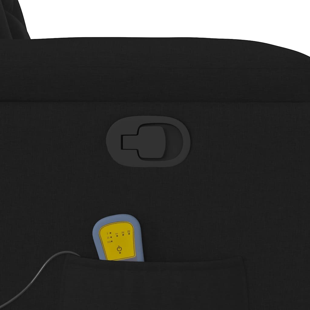 Poltrona Massaggiante Reclinabile Nera in Tessuto - homemem39