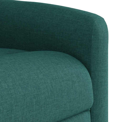 Poltrona Massaggiante Reclinabile Verde Scuro in Tessuto
