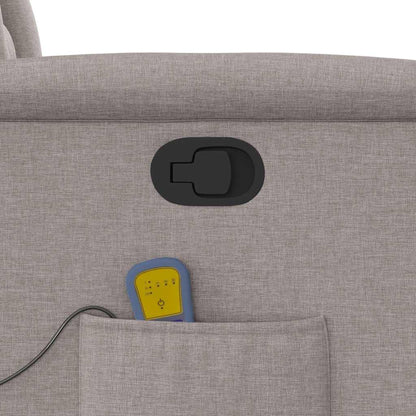 Poltrona Massaggiante Reclinabile Tortora in Tessuto - homemem39