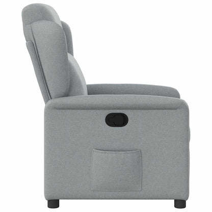 Poltrona Reclinabile in Tessuto Grigio Chiaro
