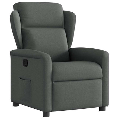 Poltrona Reclinabile in Tessuto Grigio Scuro